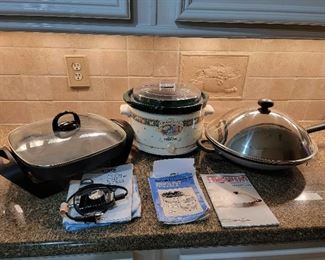 Crackpot, Electric Skillet, Wok
