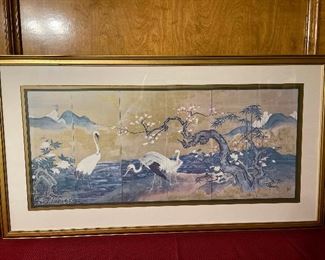 Crains Along A River