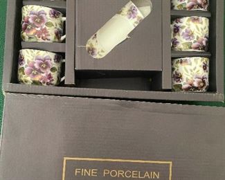 Fine Porcelain Coffee Cup And Saucer Set