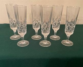 King Edwards By Gorham Champagne Flute Crystal Glasses