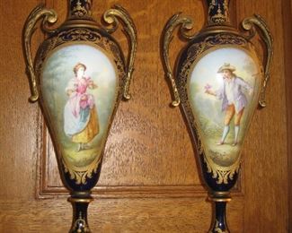 Pair of antique, French urns