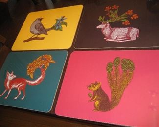 Animal motif placemats