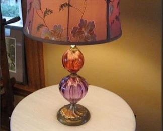 Kinzig table lamp with hand blown glass base