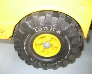 Close up of Tonka dump truck