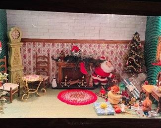 Custom made vintage Christmas lighted box