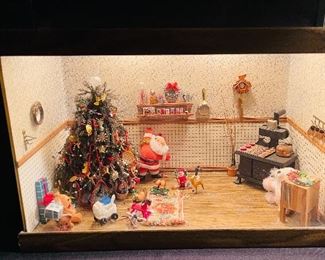 Custom made vintage Christmas lighted box