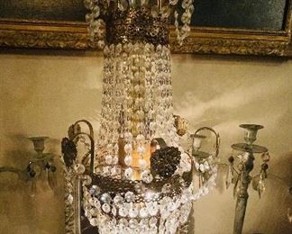 Crystal tabletop Chandilier lamp