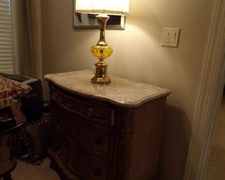 night stand w/stone top, we have a pair