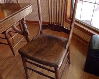 closeup of kitchen vintage chairs