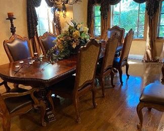 Dining Table with 10 Chairs