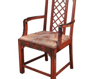 Chinese Chippendale Arm Chair