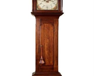 Attributed to Jedediah Weiss Pennsylvania Sheraton Tall Case Clock