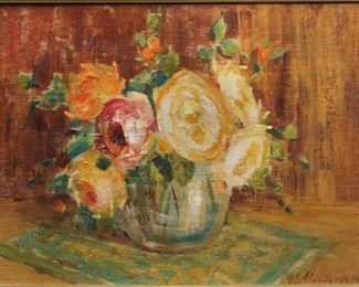 Hanna Van der Velde Oil on Canvas Still Life