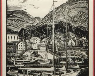 Carroll Thayer Berry (American 1886-1978) Block Print 