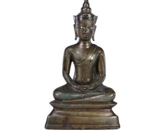Burmese Bronze Seated Buddha
