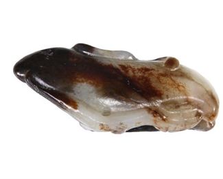 Chinese Qing Dynasty Carved Nephrite Jade Toggle