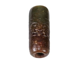 Chinese Archaic Nephrite Jade Tubular Bead