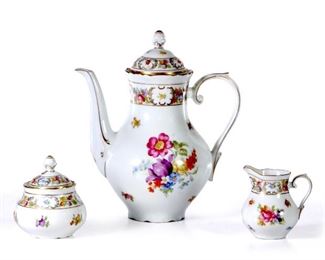 Three Piece Schumann Arzberg Germany Porcelain Coffee Set