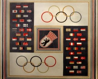 1936 Berlin Olympics Silk Souvenir Scarf