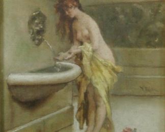 Virgilio Tojetti (1851 - 1901) Oil on Canvas 