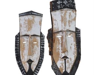 Pair of Micronesian Mortlock Islands Masks