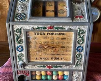 Fortune gum ball machine