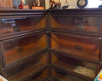 vintage toys, corner bookcase manufactured by The Globe-Wernicke Co.