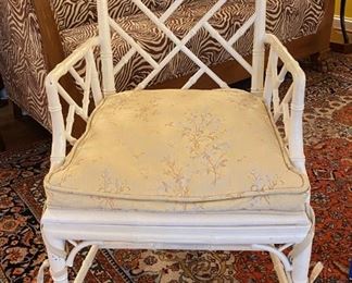 Set of (4) McGuire style chairs