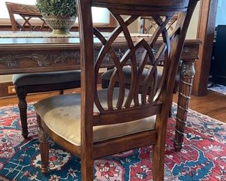 Regal Carved Wood Dining Table and Chairs BUY NOW https://www.estatesales.net/marketplace/items/611309