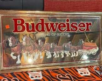 Vintage Budweiser bar mirror