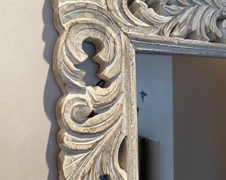 Distressed Painted White Wood Extra Large Mirror BUY NOW https://www.estatesales.net/marketplace/items/611304