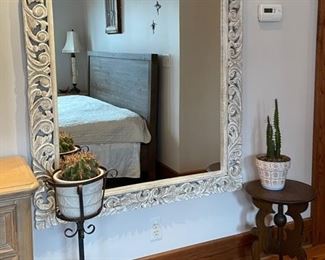 Distressed Painted White Wood Extra Large Mirror BUY NOW https://www.estatesales.net/marketplace/items/611304