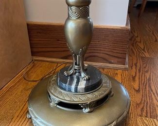 Beautiful Brass and Marble Base Floor Lamp BUY NOW https://www.estatesales.net/marketplace/items/611300