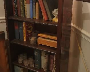 Bookcase with antique books