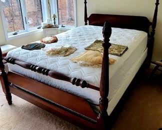 Queen size cherry bed frame