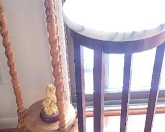 Small marble top plant stand