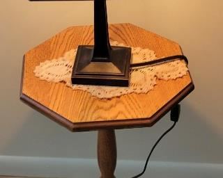 Small table, tiffany lamp
