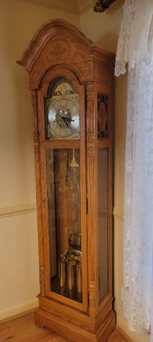 Oak Grandfather clock 