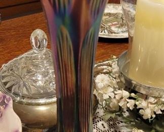 Art nouveau glass vase