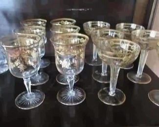 Antique crystal glassware