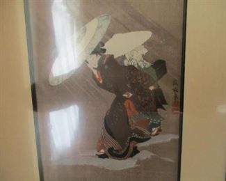 KITAGAWA FUJIMARO hAND COLORED PRINT