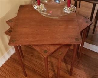 Wood nesting tables