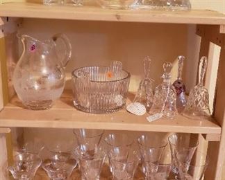 Struben, Heisey, crystal stems, crystal decanters