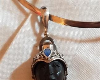 Sterling silver with unusual pendant