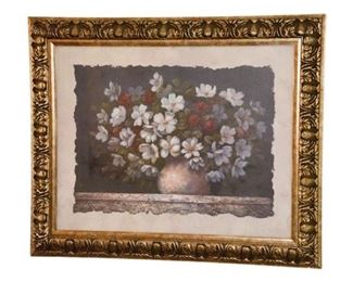 28.Framed Floral Still Life By Vivian Flasch