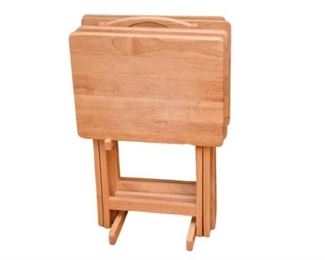 32.Wooden Folding Tray Set