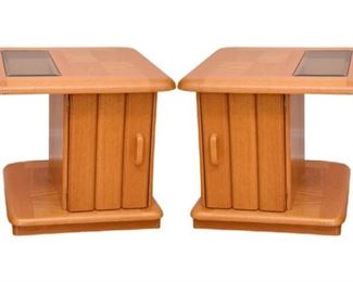 37.Pair, Wooden End Tables