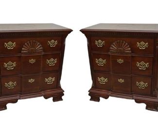 69.Pair, Glass Table Lamps With Shades