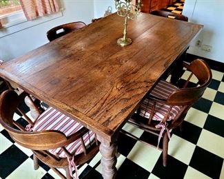 Antique harvest table