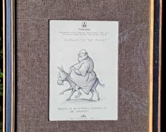 Original vintage comic drawing